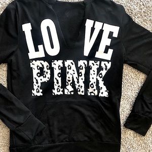 Victoria's Secret Love Pink Pullover V-neck Hoodie